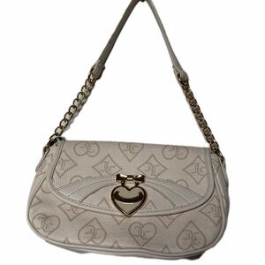 Juicy Couture Cream Shoulder Bag with Gold Heart Lock